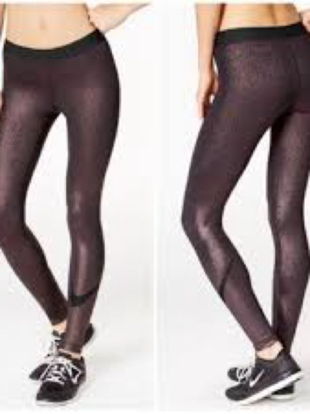 NIKE Pro Dri Fit Metallic Bronze Leggings Women medium athletic gym workout